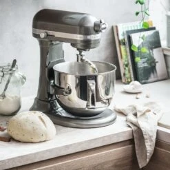 KitchenAid - Artisan Küchenmaschine 6,9 L - Medallion Silber -Kitchenaid 18001 Kuechenmaschine Artisan 69L HP 6