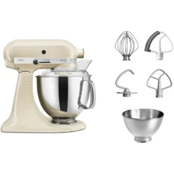 KitchenAid Küchenmaschine »Küchenmaschine 5KSM175PSEAC ALMOND CREAM«, Mit Zubehör Im Wert Von Ca. 112,-€ UVP