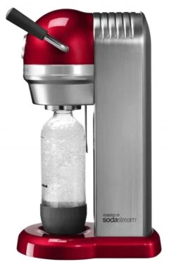 KitchenAid Sodastream ARTISAN In Onyx Schwarz -Kitchenaid 5KSS1121CA side wbottleBubble l