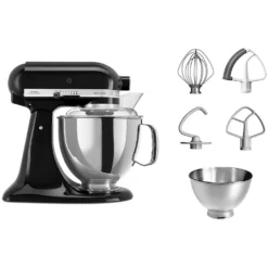 KitchenAid Küchenmaschine »5KSM175PSEOB ONYX BLACK«, Mit Zubehör Im Wert Von Ca. 112,-€ UVP