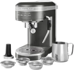 KitchenAid Halbautomatische Espressomaschine ARTISAN In Medallion Silber -Kitchenaid P200142KP 078z EMEA MS